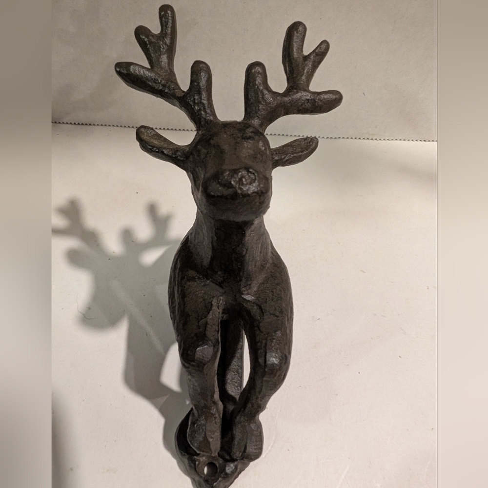 Cast Iron Leaping Deer Door Knocker.